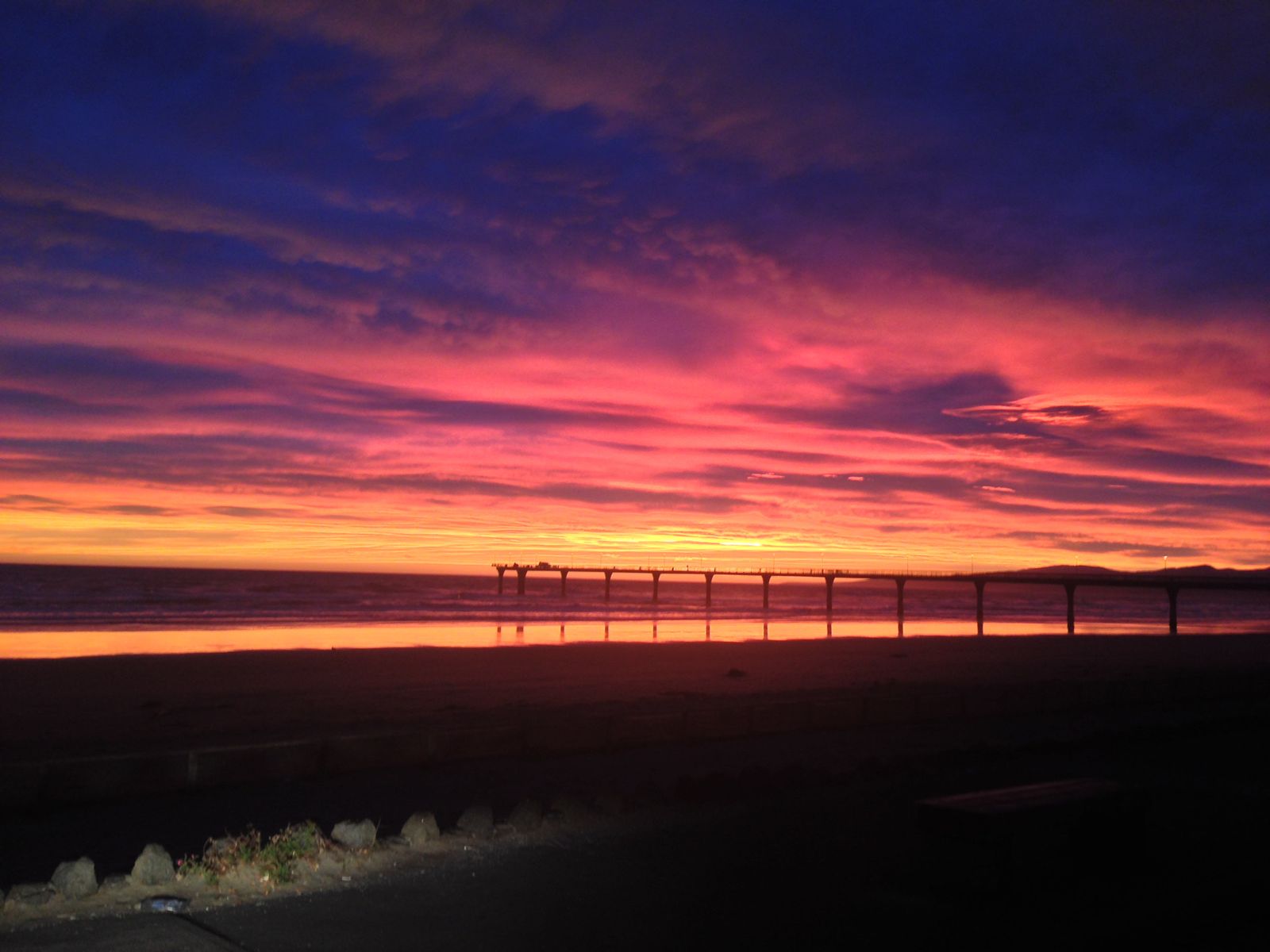 Sunrise over New Brighton Pier, Christchurch