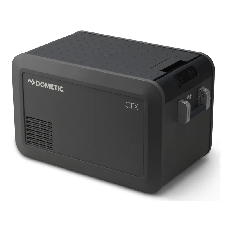 Dark grey Dometic CFX5 35 portable compressor fridge-freezer