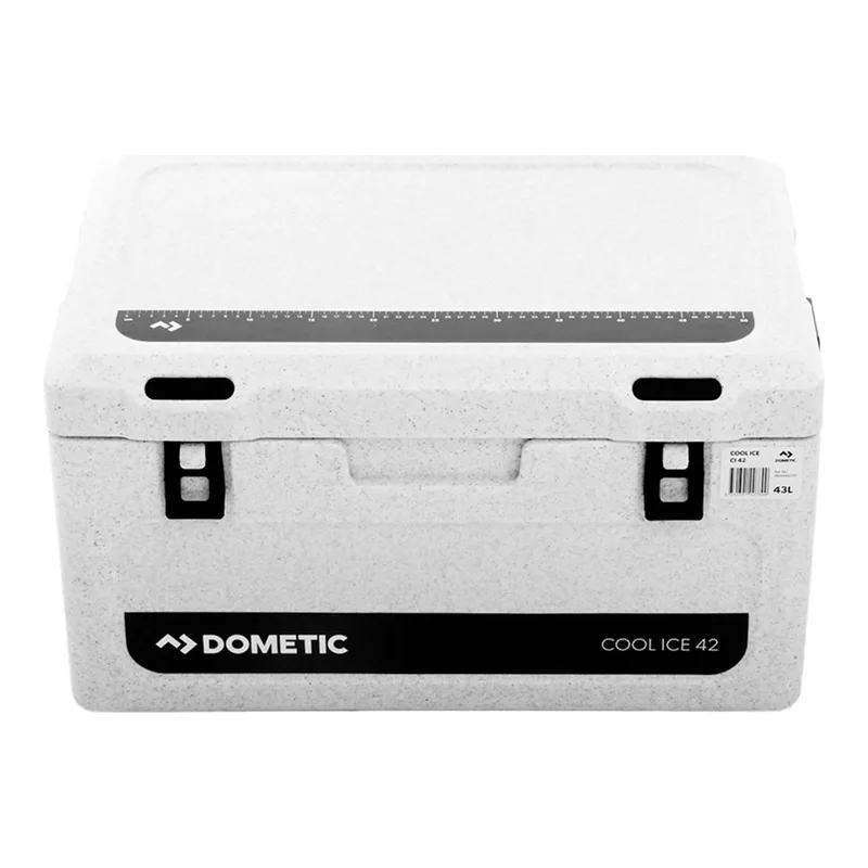 White Dometic Cool-Ice CI 42 rotomoulded chilly bin with black rubber latches