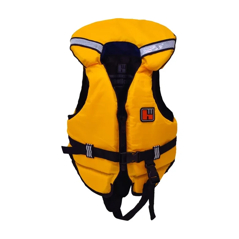 Orange Hutchwilco Mariner Classic child foam lifejacket with collar and crotch strap