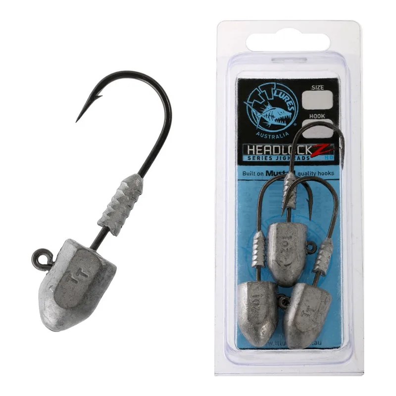 A TT Lures HeadlockZ HD 5/0 jig head and a card pack